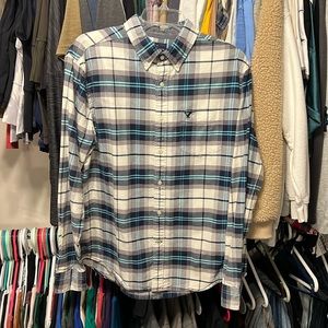 American Eagle Plaid Button Down - Large